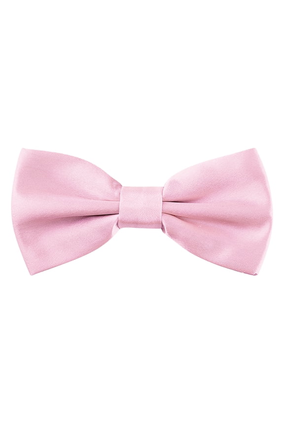 Men's Bow Tie Accessories Adjustable Strap Formal Solid Tuxedo Pre-Tied Pink
