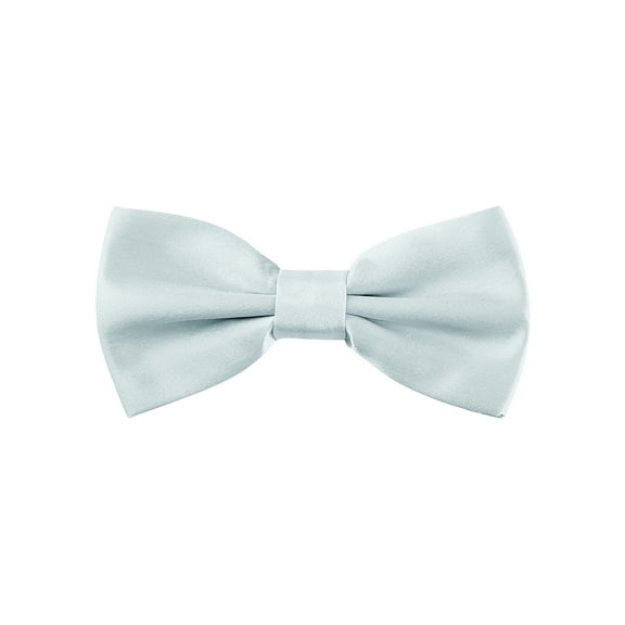 INSPIRE CHIC Men's Bow Tie Accessories Adjustable Strap Formal Solid Tuxedo Pre-Tied Silver Gray