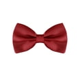 thumbnail image 1 of INSPIRE CHIC Men's Bow Tie Accessories Adjustable Strap Formal Solid Tuxedo Pre-Tied Wine Red, 1 of 5