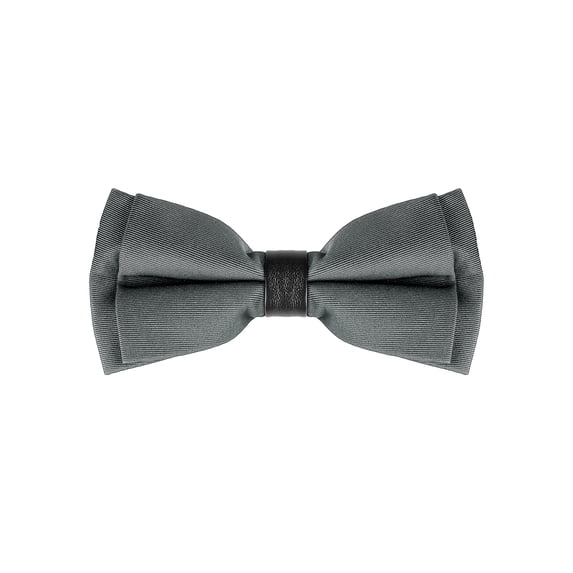 INSPIRE CHIC Father's Day Men's Formal Solid Pre-Tied Bow Ties Bowties Adjustable Strap Deep Gray