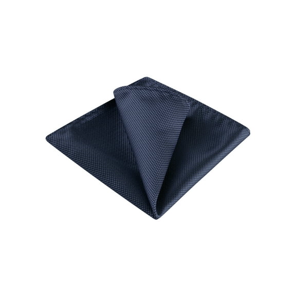 INSPIRE CHIC Men's Handkerchiefs Pocket Squares Classic Little Grid Texture For Wedding Navy Blue One Size