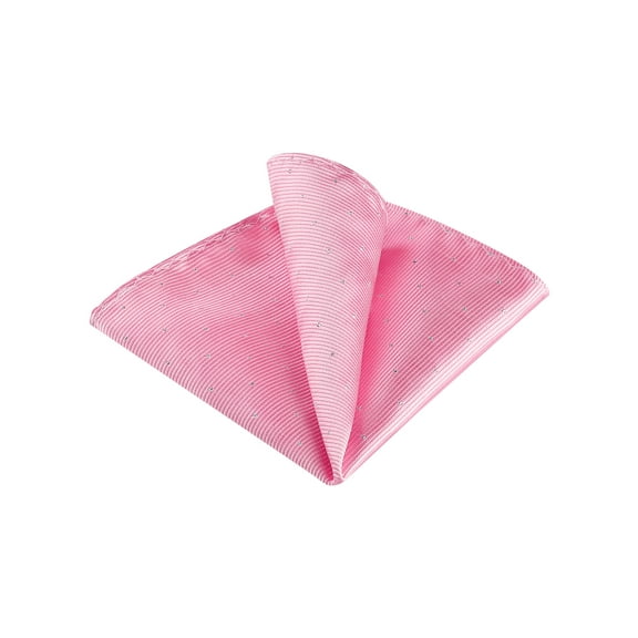 INSPIRE CHIC Men's Pocket Square Classic Self-Folded Polka Dots Handkerchiefs for Wedding Pink One Size