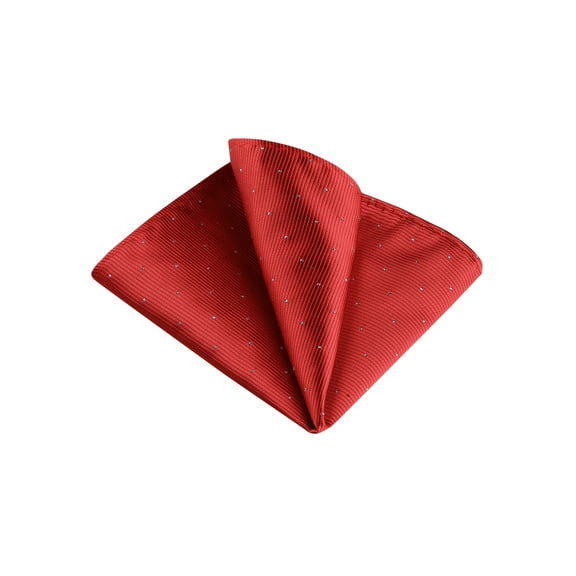 INSPIRE CHIC Men's Pocket Square Classic Self-Folded Polka Dots Handkerchiefs for Wedding Red One Size