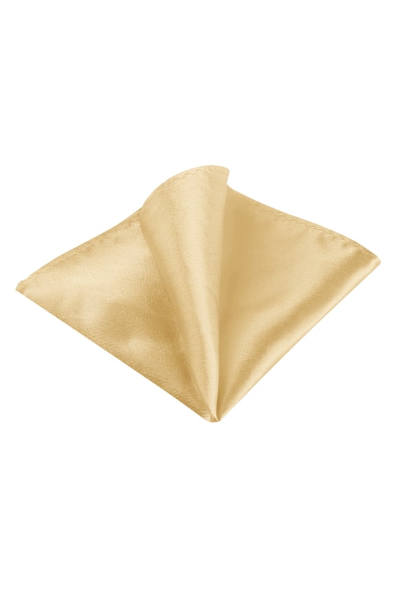 Men's Pocket Squares Solid Color Handkerchiefs for Wedding Party Champagne