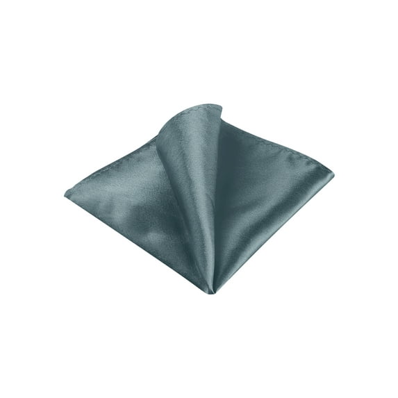 INSPIRE CHIC Men's Pocket Squares Solid Color Handkerchiefs for Wedding Party Dark Gray
