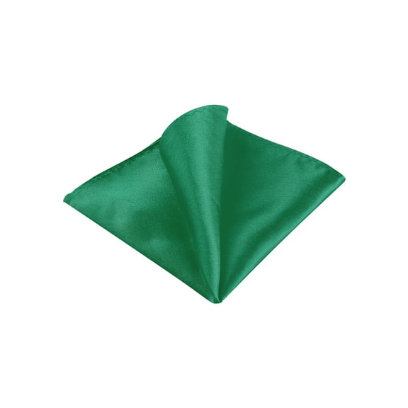 INSPIRE CHIC Men's Pocket Squares Solid Color Handkerchiefs for Wedding Party Dark Green