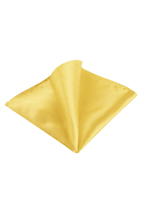 Men's Pocket Squares Solid Color Handkerchiefs for Wedding Party Light Yellow
