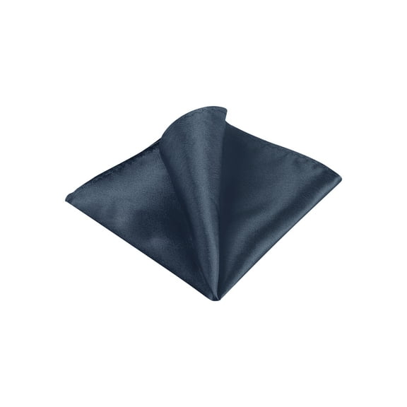 INSPIRE CHIC Men's Pocket Squares Solid Color Handkerchiefs for Wedding Party Navy blue
