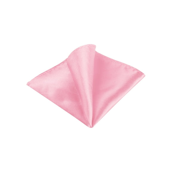 INSPIRE CHIC Men's Pocket Squares Solid Color Handkerchiefs for Wedding Party Pink