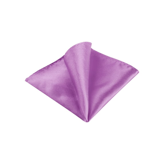 INSPIRE CHIC Men's Pocket Squares Solid Color Handkerchiefs for Wedding Party Purple