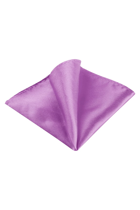 Men's Pocket Squares Solid Color Handkerchiefs for Wedding Party Purple