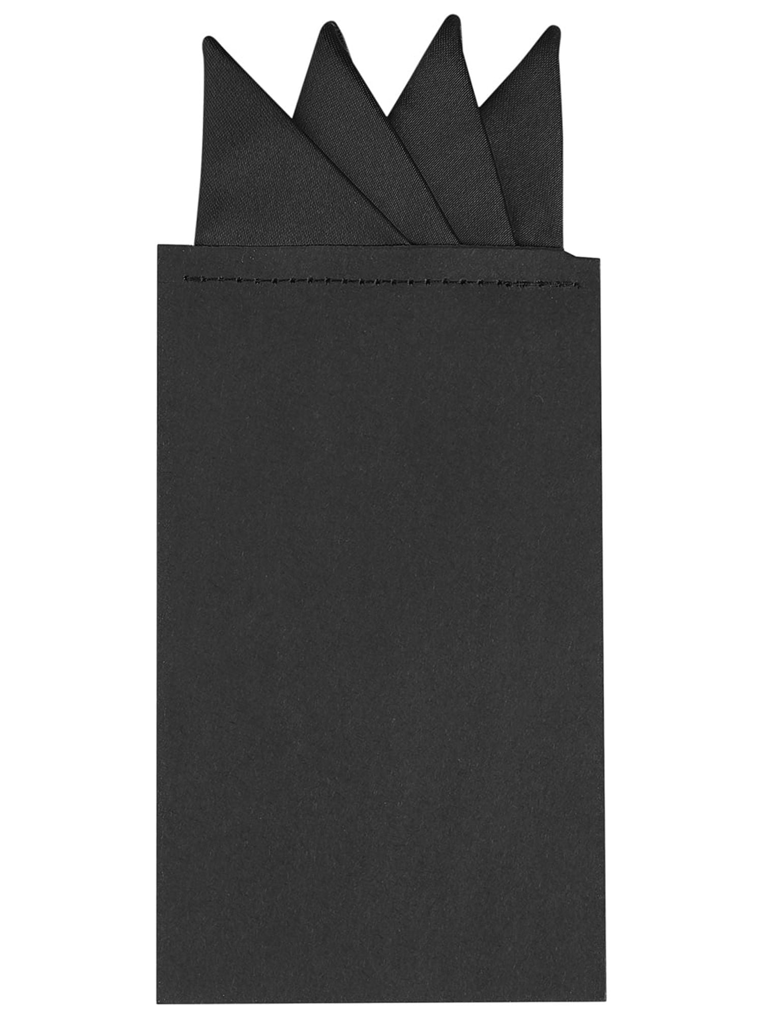 INSPIRE CHIC Men's Pocket Squares Pre Folded Triangles On Card Suit ...