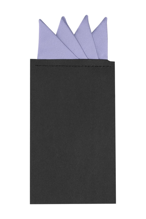 Men's Pocket Squares PreFolded Triangles On Card Suit Handkerchief Light Purple One Size