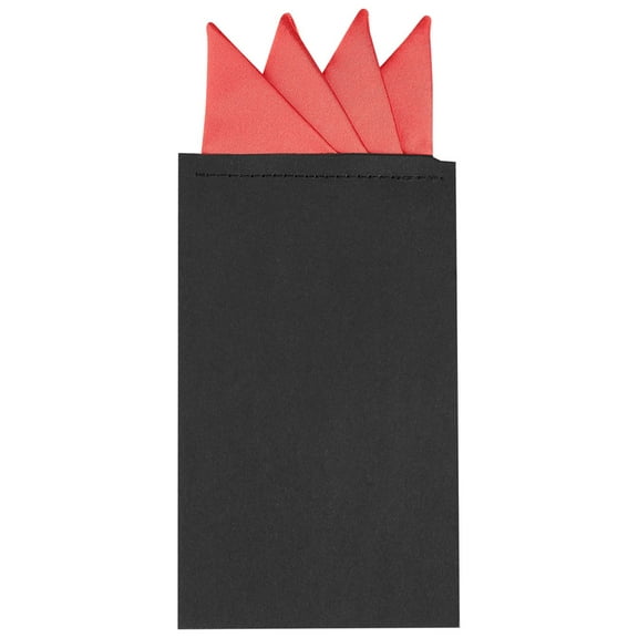 INSPIRE CHIC Men's Pocket Squares PreFolded Triangles On Card Suit Handkerchief Watermelon Red One Size