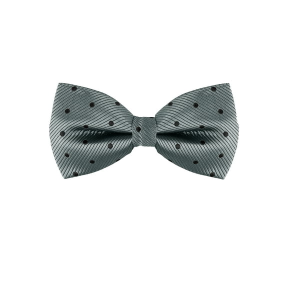 INSPIRE CHIC Men's Polka Dots Bow Ties Pre-Tied Bowknot for Wedding Business Gray