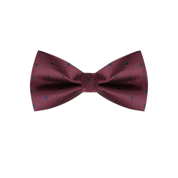INSPIRE CHIC Men's Polka Dots Bow Ties Pre-Tied Bowknot for Wedding Business Red