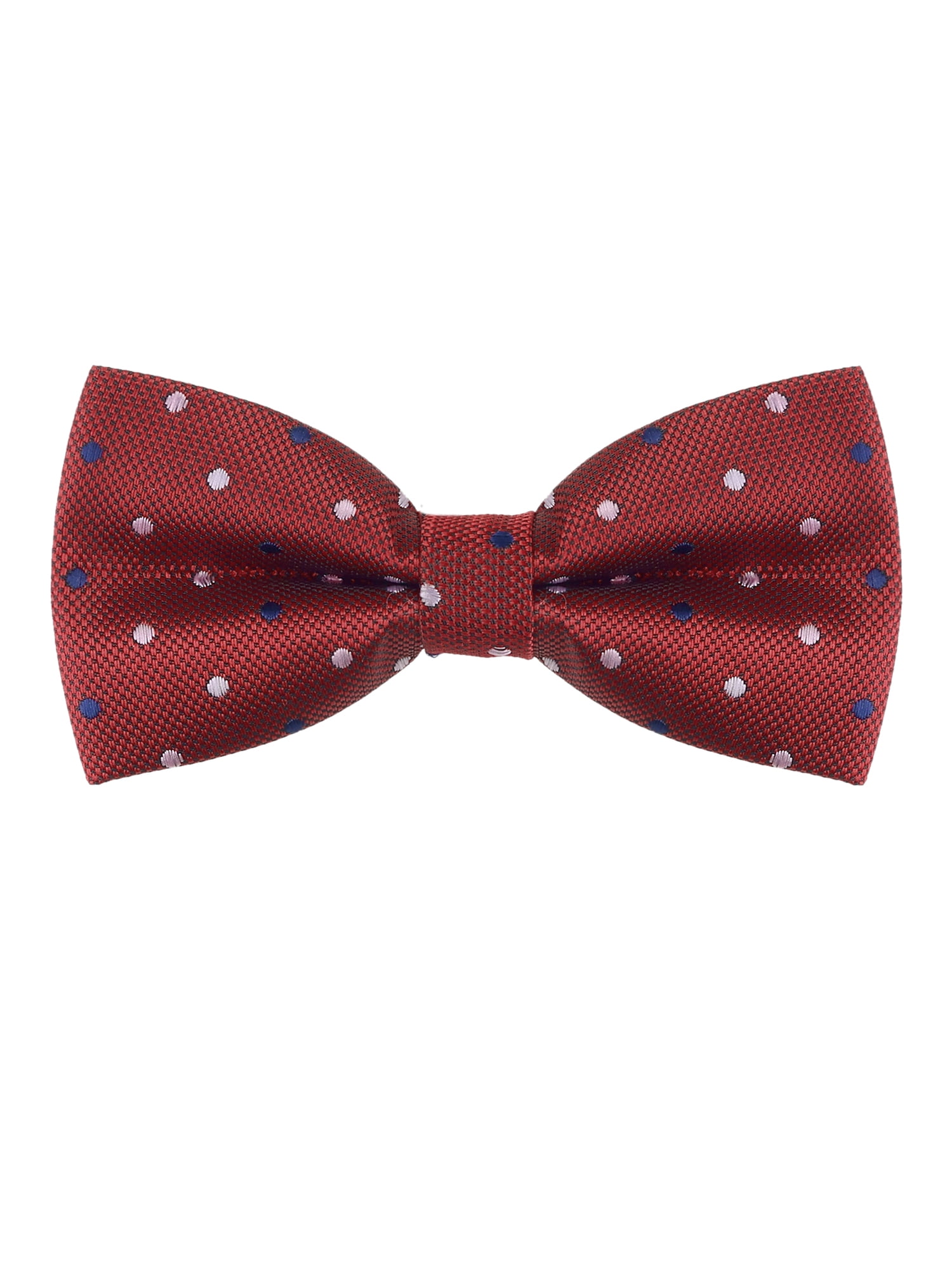 maroon polka dot bow tie