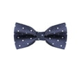 thumbnail image 1 of INSPIRE CHIC Men's Polka Dots Bow Ties Pre-Tied Bowknot for Wedding Business Navy Blue White, 1 of 5