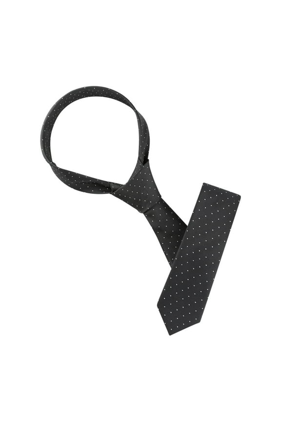 Men's Polka Dots Casual Narrow Slim Ties Self Tie Business Skinny Necktie Black One Size