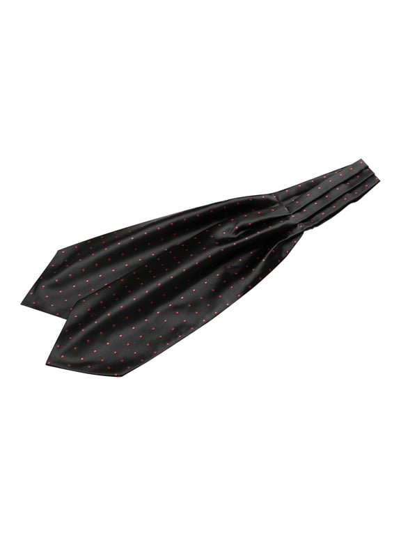Men's Polka Dots Cravat Ties Self Tie Cravat Scarf Neckerchief Ascot Tie Red Black One Size