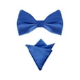 thumbnail image 1 of INSPIRE CHIC Men's Pre-Tied Bow Tie with Matching Pocket Squares Sets for Business Causal Royal Blue One Size, 1 of 5