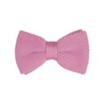thumbnail image 1 of INSPIRE CHIC Men's Pre-Tied Bow Ties Adjustable Strap Solid Color Knitted Bowtie Pink, 1 of 5