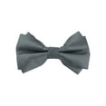 thumbnail image 1 of INSPIRE CHIC Men's Pre-tied Bow Ties Double Layered Adjustable Solid Color Bow Tie Grey, 1 of 4