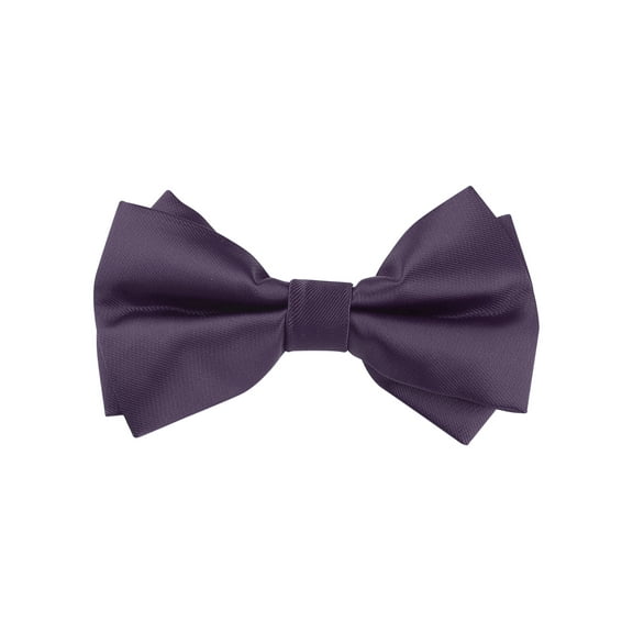 INSPIRE CHIC Men's Pre-tied Bow Ties Double Layered Adjustable Solid Color Bow Tie Purple