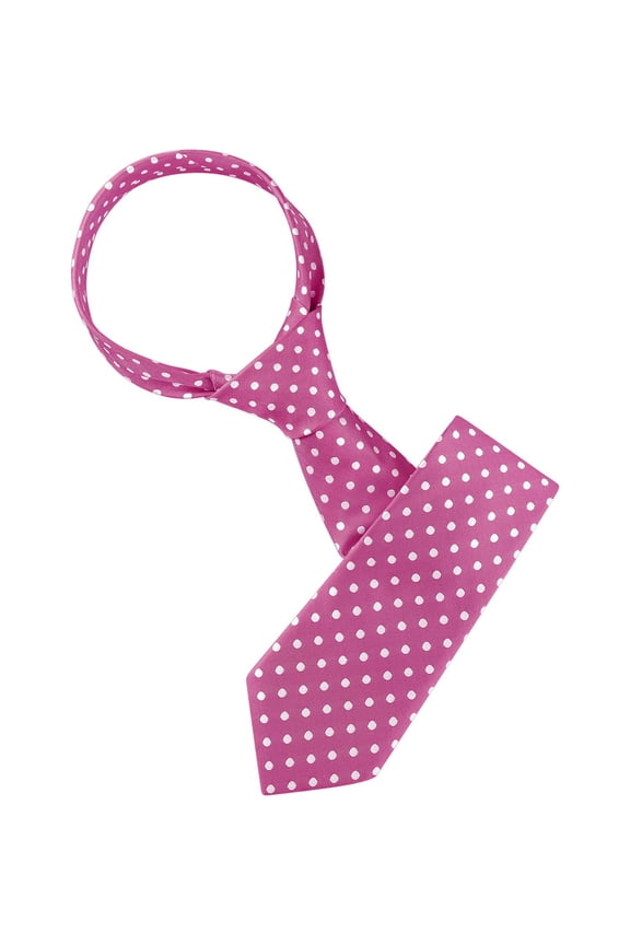 Men's Self Tied Polka Dots Wide Necktie Formal Casual Ties Rose Red One Size