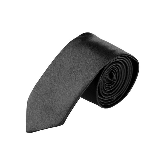 INSPIRE CHIC Men's Self-Tied Pure Adjustable Necktie Decor Skinny Tie Black One Size