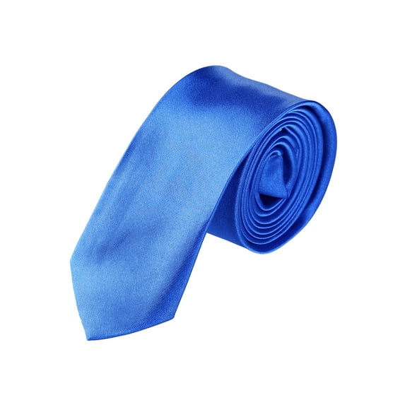 INSPIRE CHIC Men's Self-Tied Pure Adjustable Necktie Decor Skinny Tie Blue One Size