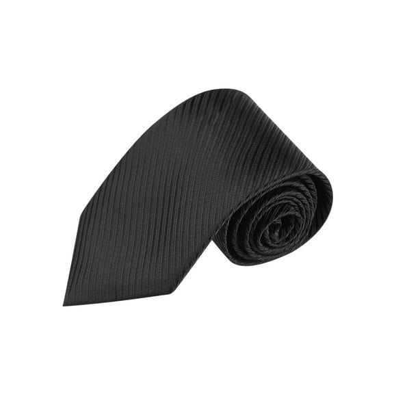 INSPIRE CHIC Men's Self Tied Solid Color Bussiness Neckwear Party Slim Neckties Black-Stripe One Size