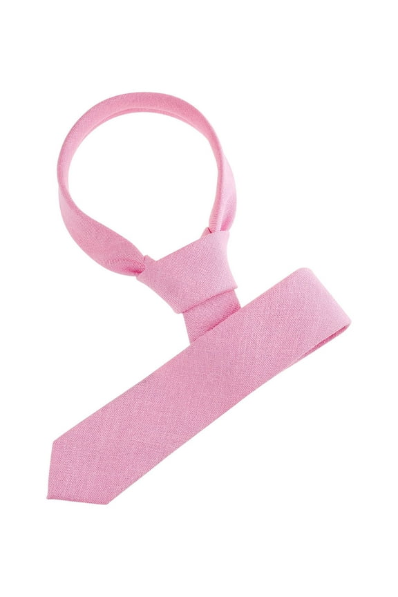 Men's Self-Tied Solid Color Formal Slim Ties Pink