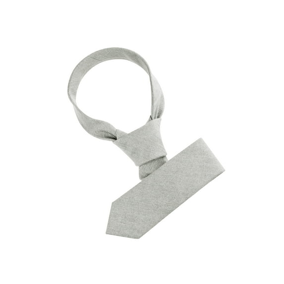 INSPIRE CHIC Men's Self-Tied Solid Color Formal Slim Ties Light Gray
