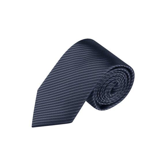 INSPIRE CHIC Men's Solid Color Narrow Stripes Necktie Graduation Suit Formal Ties Navy Blue