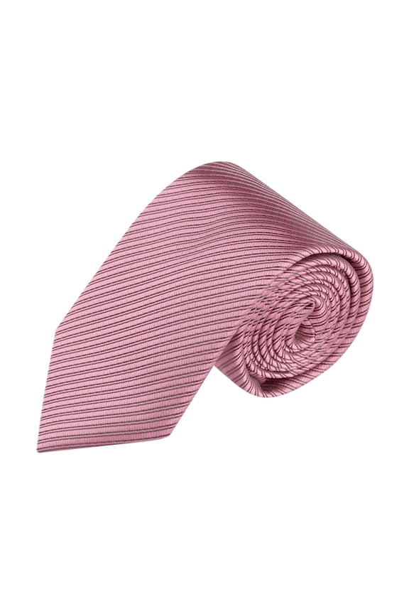 Men's Solid Color Narrow Stripes Necktie Graduation Suit Formal Ties Dusty Pink