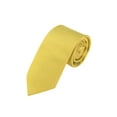 thumbnail image 1 of INSPIRE CHIC Men's Solid Color Narrow Stripes Necktie Graduation Suit Formal Ties Yellow, 1 of 5