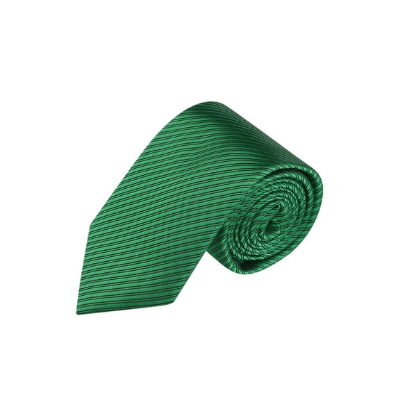 INSPIRE CHIC Men's Solid Color Narrow Stripes Necktie Graduation Suit Formal Ties Green