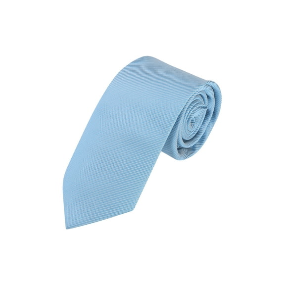INSPIRE CHIC Men's Solid Color Narrow Stripes Necktie Graduation Suit Formal Ties Sky Blue