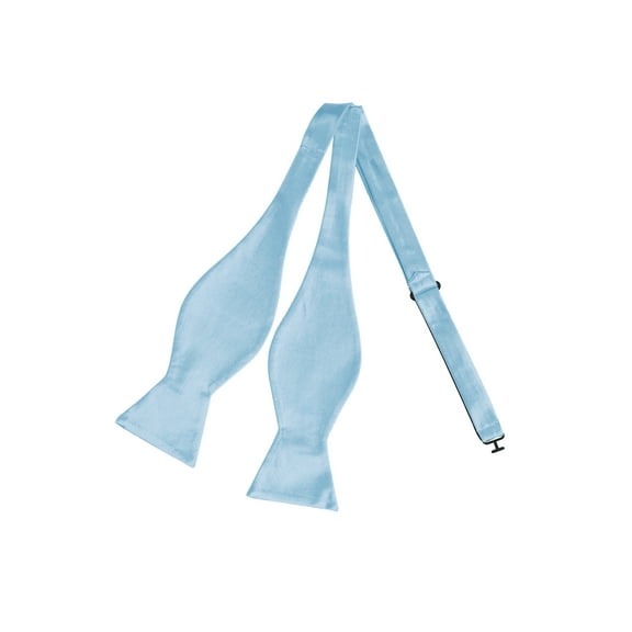 INSPIRE CHIC Men's Solid Color Self-tied for Formal Wedding Party Tuxedo Bow Ties Sky Blue One Size