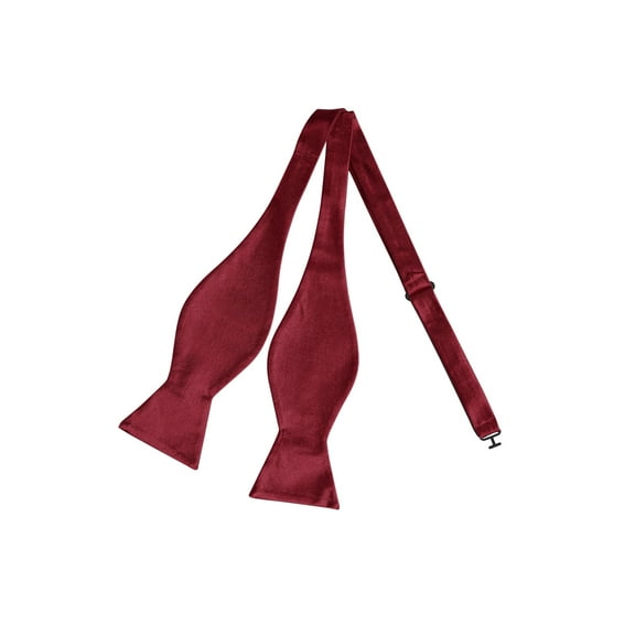 INSPIRE CHIC Men's Solid Color Self-tied for Formal Wedding Party Tuxedo Bow Ties Wine Red One Size