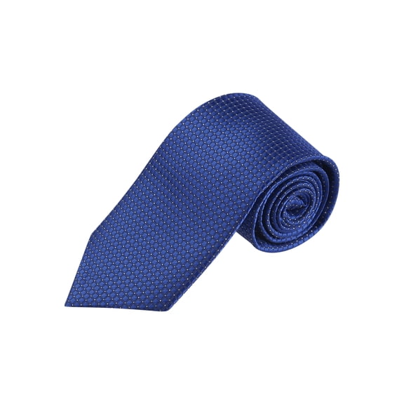 INSPIRE CHIC Men's Solid Grid Patterned Necktie Formal Dress Business Checked Ties One Size Royal Blue