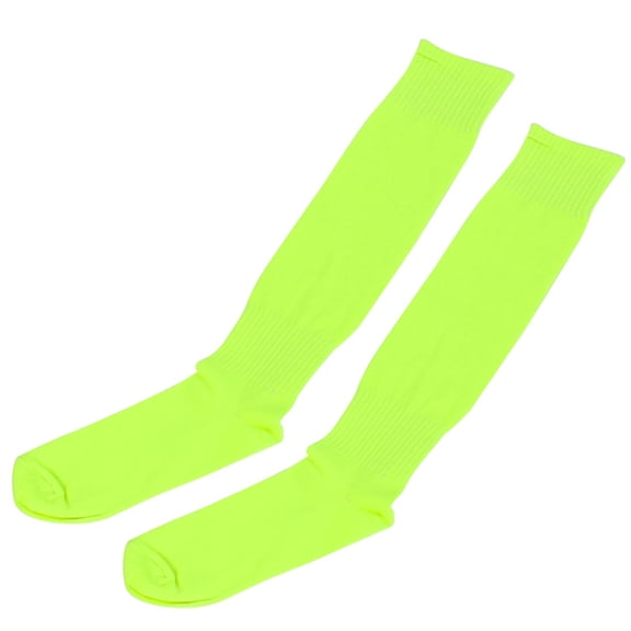 INSPIRE CHIC Men's Sport Hockey Rugby Baseball Soccer Football Long Socks Fluorescent Yellow One Size