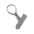 thumbnail image 1 of INSPIRE CHIC Men's Stripe Self-Tied Slim Ties Black One Size, 1 of 5