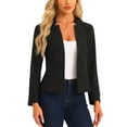 thumbnail image 1 of INSPIRE CHIC Notched Collar Blazer for Women's Long Sleeve Two Buttons Suit Office Work Blazers, 1 of 5
