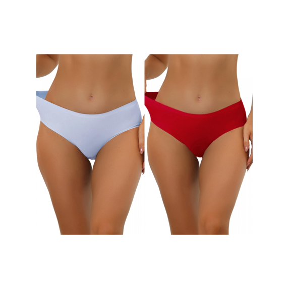 NOMADIC NOOK Panties for Women Unlined Comfortable Underwear No Show Elastic Waist Brief 2 Packs