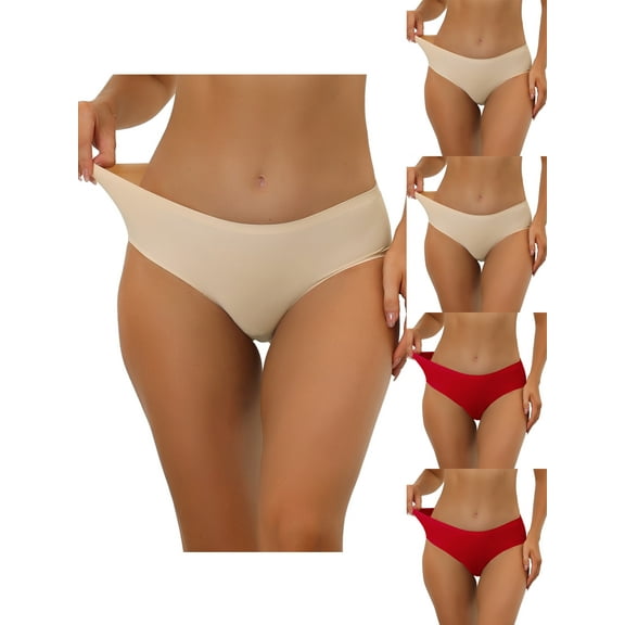 NOMADIC NOOK Panties for Women Unlined Comfortable Underwear No Show Elastic Waist Brief Multicolored