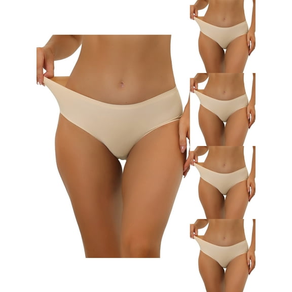 NOMADIC NOOK Panties for Women Unlined Comfortable Underwear No Show Elastic Waist Brief Multicolored