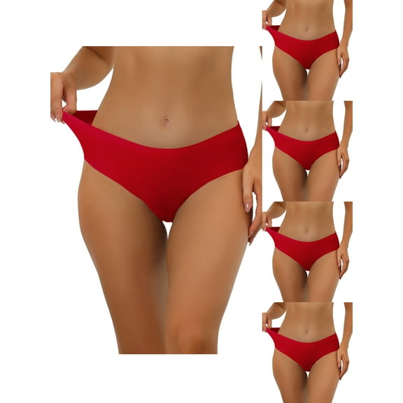 NOMADIC NOOK Panties for Women Unlined Comfortable Underwear No Show Elastic Waist Brief Multicolored