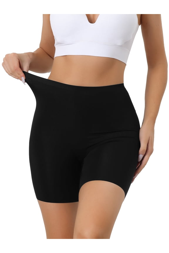Women's High Waist Stretch Moisture Wicking Shaper Shorts  X-Small Black